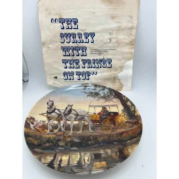 Vintage Knowles The Surrey With The Fringe on Top From Oklahoma Collectors Plate - Picture 6 of 8